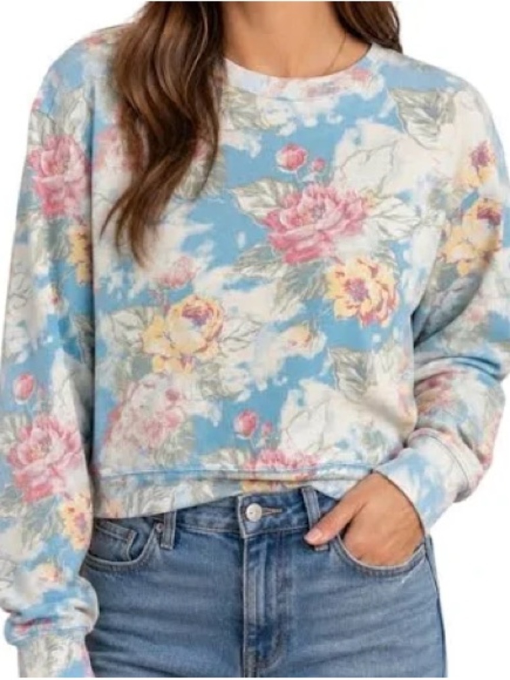 EUC – POLO by Ralph Lauren Soft Pastel Floral Women’s Sweatshirt – Medium